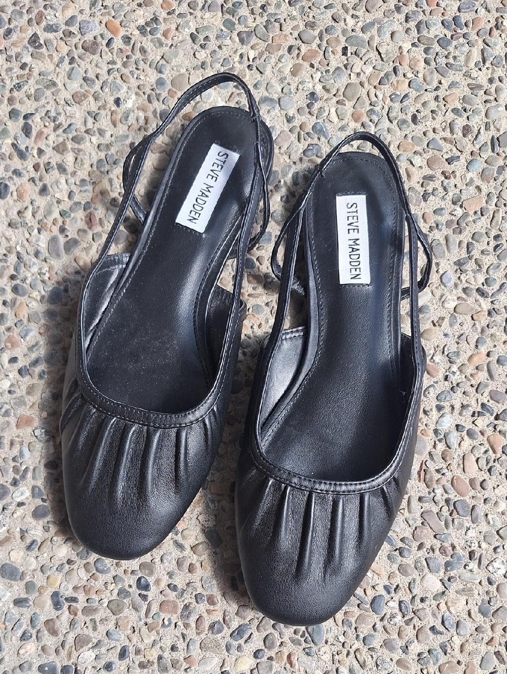 Steve Madden Grand View Balletcore Slingback Flats Black Size 8.5